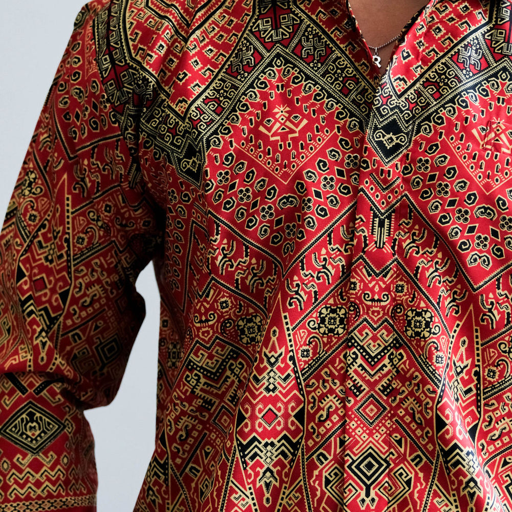 Satijnen Batik overhemd